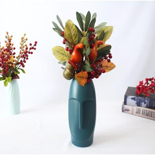 European Style Modern Imitation Ceramic Plastis Flower Pot Boho Ornaments VaseTable Setting for Home Decor Wedding Gifts