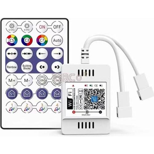 28 Key LED Controller Wifi Remote Control, Addressable 2048 Pixel Wifi Remote Voice Controller for WS2811 SK6