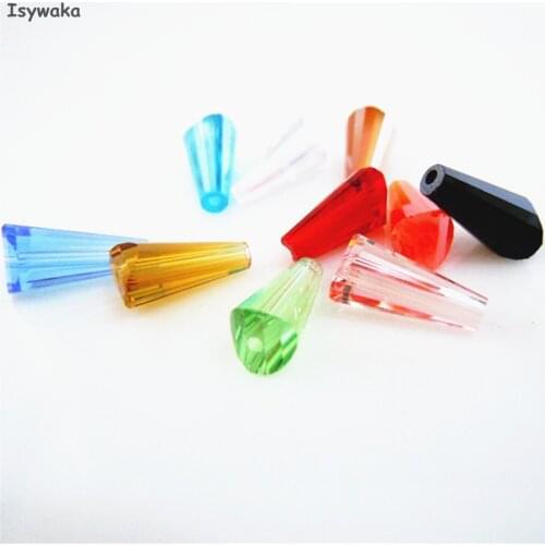 U Pick Color 50pcs 6X12MM Tower Shape Austria Crystal Beads Glass Beads Loose Spacer Bead For DIY Jewelry Making