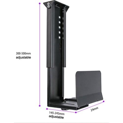 Universal PC Case Holder Under Desk Wall Side CPU Stand Adjustable Computer Main frame Hanger Host Box Stand Bracket Rack Tray