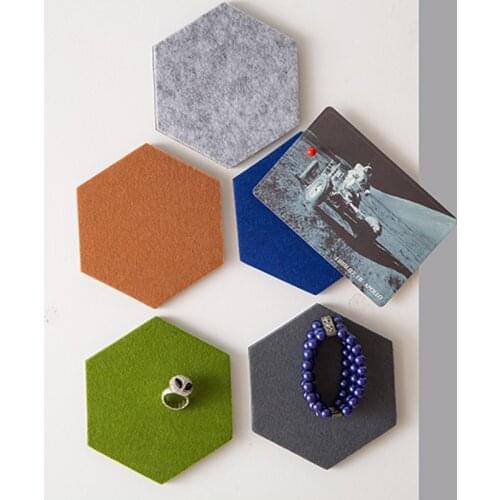 11colors 1Pc Home Living Room Stickers Multipurpose Creative Felt Hexagon Colorful Wall Sticker Decorative Sheet Mural Ornament