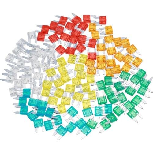 120pcs/lot Car Truck Small Size MINI Blade Fuses 5A 10A 15A 20A 25A 30A lightweight Mini Car Fuse for cars motorcycle boat