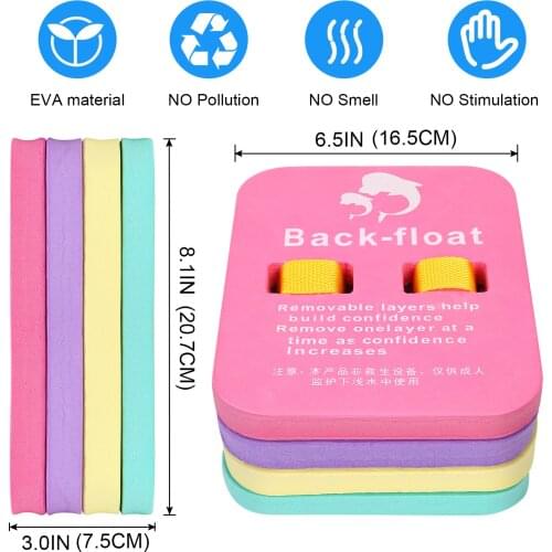 2021 Swimming Kickboard Foam Back Floating Board with Buckle Belt Water Training Aid for Kids Swimming Beginner N66