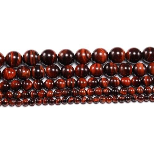 4 6 8 mm AAAAA Natural Stone Red Tiger Eye Agat Round Beads Loose Spacer Bead For Jewelry Making DIY Bracelet Accessories