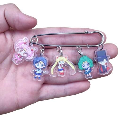 Acrylic Anime Cartoon Game Pretty Soldier Brooch Overcoat Bag Swearter Badge Classic Women Men Female Girl Boy Birthday Gift