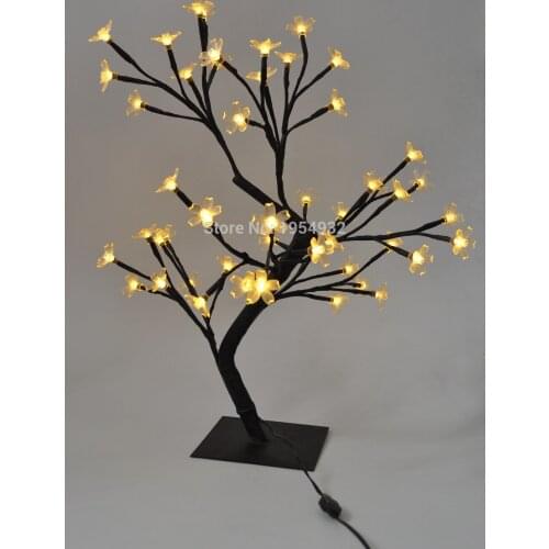Free Shipping 18" 48LED Blossom Cherry Tree Light in mini Size, 24V Low Voltage Mini cherry tree light wedding Table Decoration