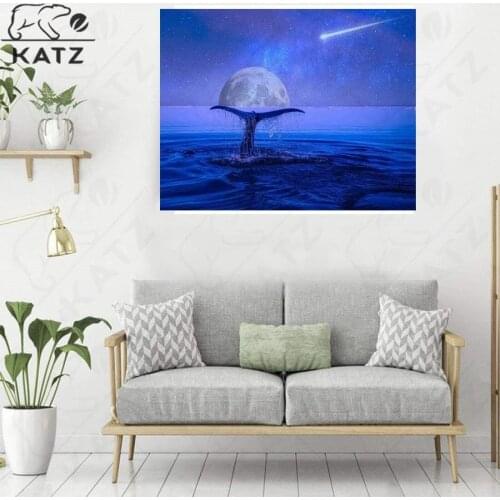 Sea Landscape Painting Diamond Mosaic Gift Sea Moon Diamond Painting Starry Sky Embroidery Crossing Cross Stitch Home Decoration