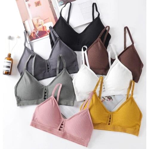Sexy Bralette Hollow Out Wireless Bra Women Lingerie Women Fitness Cotton Bra Girl Brassiere Soft Seamless Underwear Crop Top