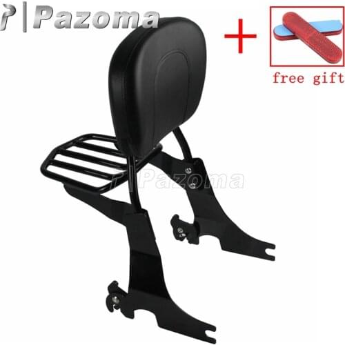 Black Motorcycle Detachable Sissy Bar Backrest Pad Luggage Rack for Harley Sportster XL883 XL1200 2004-2016