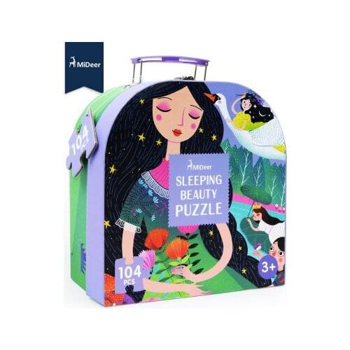 Children Large Paper Puzzle 104 Pcs Sleeping Beauty Puzzle Baby Intelligence Development Educational Toys Gift Box