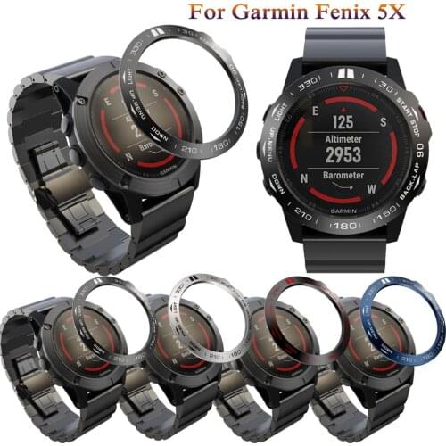 For Garmin fenix 5X Case For fenix 5X Plus fashion sports style Bezel Ring Styling Case Adhesive Cover Protection classic Bezels