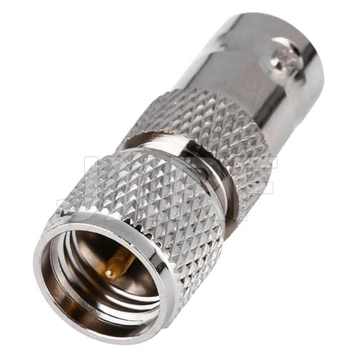 JX RF Connector BNC Female to Mini UHF Male Coaxial Adapter