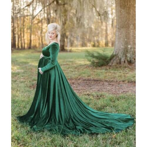 New Maternity Dresses Long Pregnancy Photography Dress Maxi Maternity Gown For Pregnant Women Photo Shoot Props