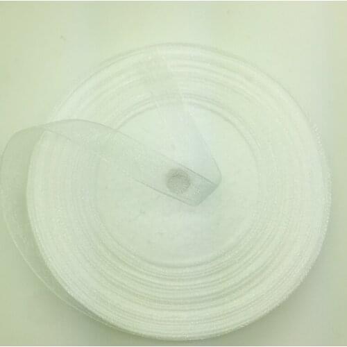 Wholesale 50 Yards 3/8" 10mm White Organza Ribbon Bow Wedding Decoration Lace Crafts