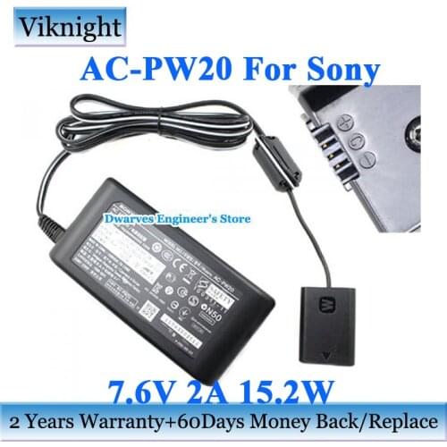 Genuine 7.6V 2A 15.2W AC Adapter Charger For Sony Alpha NEX-3 NEX-5H NEX-5CK NEX-5D NEX-3D Series Digital Carmer Power Supply