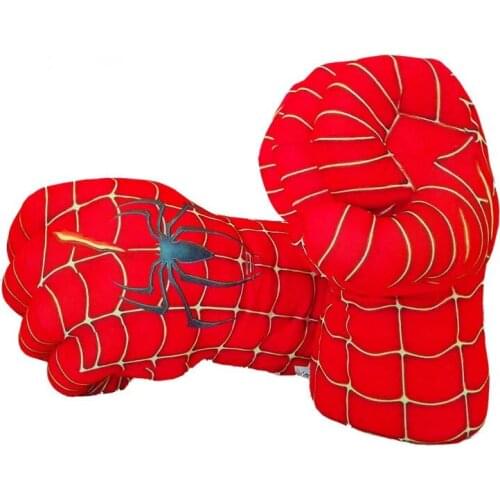 Spider Gloves Toy A pair of cartoon boxing gloves Plush doll toy fist childs gift free shipping Performing Props