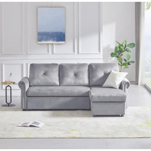 Sturdy Construction Breathable Pull out Sleepers Sectional Sofa Bed for Living Room