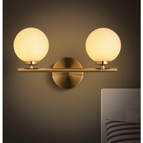Modern Wall Lamp Glass Sconce Luminaire Ball Light Luminaria Abajur For Bathroom Bedroom Light E27 Base Home Lighting Lamparas