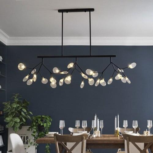 Nordic L120cm G4 Led Pendant Light Dining Room Straight Lustre Gold / Black Metal Luminarias Adjustable Hanging Lamp Fixtures