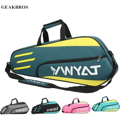 Thicken Racket Tennis Bag Badminton Bag Backpack For 3pcs Tennis Racket Raqueta Waterproof Sport Trainning Tennis Racket Storage