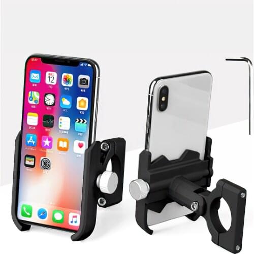 Bike Handlebar Phone Mount Smartphone Holder For Motorcycles Made of alloy thickened and strengthened no fading adjustable