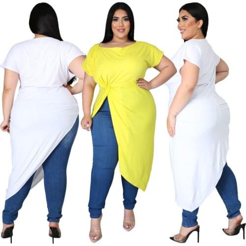 XL-4XL Plus Size Dress women clothing summer 2021 Sexy solid color short sleeve casual dresses Wholesale Dropshipping