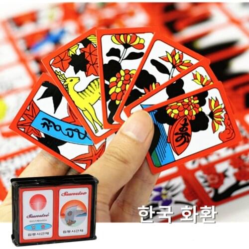 Korean Japanese PVC Waterproof Mahjong Gostop Go Stop Board Game Cards Popular Family Party Table Game Go-stop Hanafuda cards
