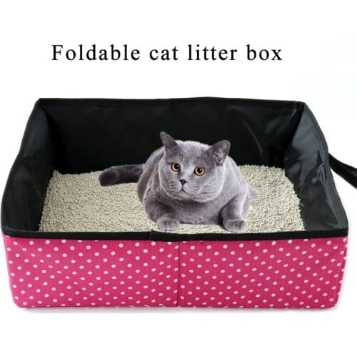 Cat Litter Box Cat Toilet Shovel Pine Litter Bedpans Waterproof Cat Pot Outdoor Travel Puppy Kitten Toilet Training Bedpan