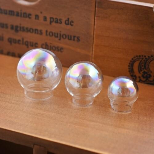 1piece 30mm 25mm 20mm hollow colorful f glass ball round bubble glass dome DIY orbs jewelry findings glass locket different size