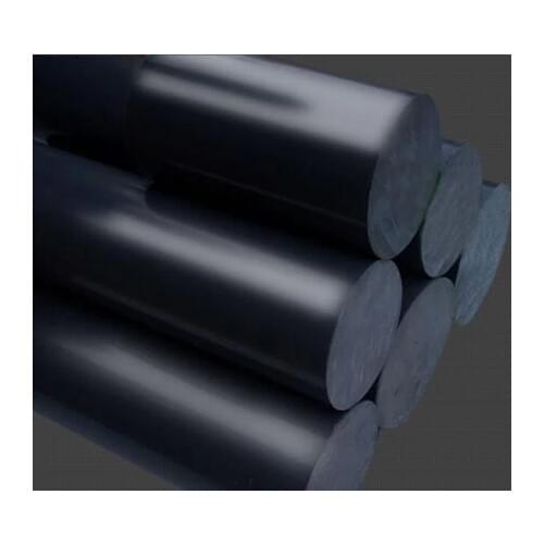 1pcs 20mm-60mm OD Polyvinyl chloride PVC black solid damping buffer machinable plastic round bar stock pin 250mm length