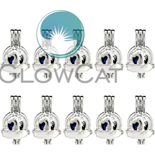 10x K773 Horse Rainbow Locket Pendant Essential Oil Diffuser Aromatherapy Beads Pearl Cage Jewelry Making