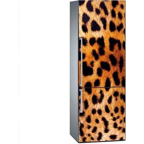 3D Fridge Sticker Refrigerator Leopard Pattern Dishwasher Door Cover Kitchen Home Decoration Accessories Modern 3d Wall Stickers