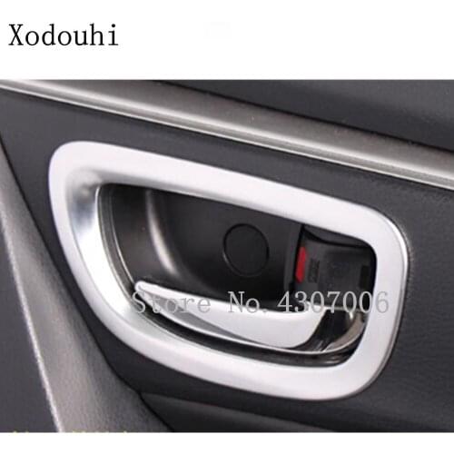 For Toyota Corolla Altis 2017 2018 2019 car styling body cover stick trim ABS matte door inner handle bowl frame lamp 4pcs