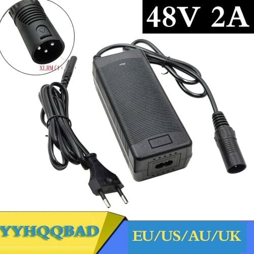 48V 2A Lead-acid Battery Charger for 57.6V Lead acid Battery Electric Bicycle Bike Scooters Motorcycle Charger 3-Pin XLR Plug