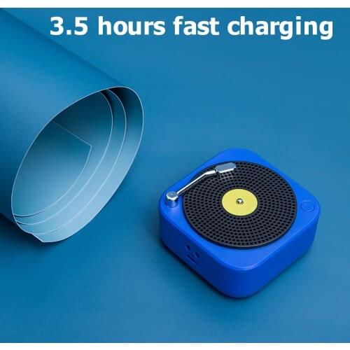 5.0 Bluetooth sound box vinyl record étanche Music speaker retro rechargeable Desktop stereo for home cinema speakers sans fil