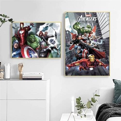 Marvel Movies 5d Diy Diamond Painting Disney Mosaic Embroidery Cross Stitch Kits for Kid Living Room Home Decor