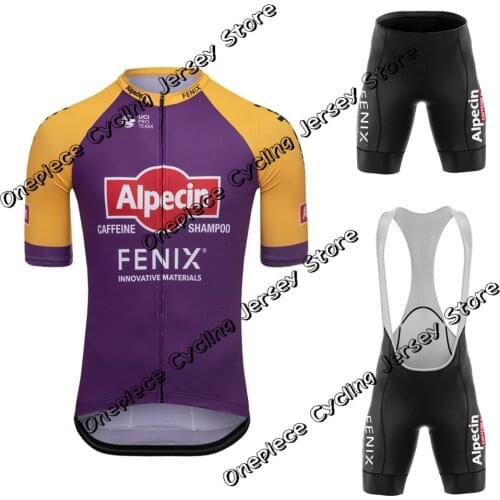 Alpecin Fenix 2021 Cycling Jersey Set New Summer Clothing Mens Road Bike Shirts Suit Bicycle Bib Shorts MTB Maillot Culotte