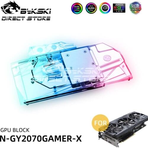 Bykski ARGB GPU Block Water Block For GALAX RTX2070 GAMER Video Cards Block Cooler PC Watercooling VGA block N-GY2070GAMER-X