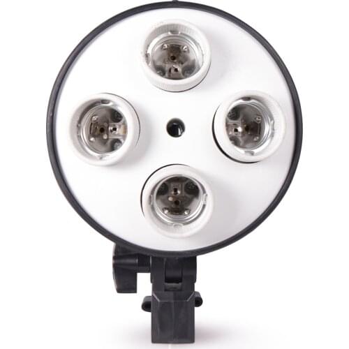 Photography Studio E27 Four Socket Lamp Holder Saving Light Bulb Holder Photo Studio Accessories