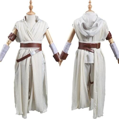Star Cosplay The Rise of Skywalker Rey Cosplay Costume Outfits Kids Children Halloween Carnival Suit