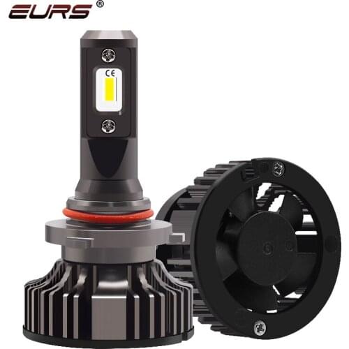 EURS Car Headlight H4 Hi/Lo Beam H7 LED H1 H3 H8 H9 H11 H13 9005 9006 9007 50W 16000lm 6500K Auto Headlamp Fog Light Bulbs V8