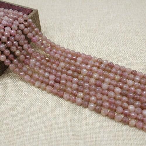 High Quality Faceted Strawberry Quartz Natural Stone Loose Round Beads For Jewelry Making Stone Beads For Bracelet Earrings