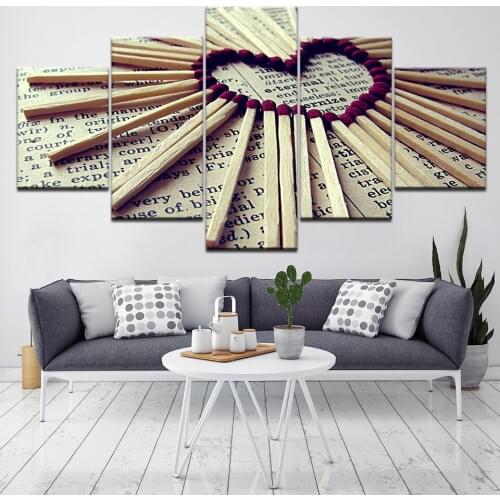 Love images and phrases 5 Piece HD Wallpapers Art Canvas Print modern Poster Modular art painting for Living Room Home Decor