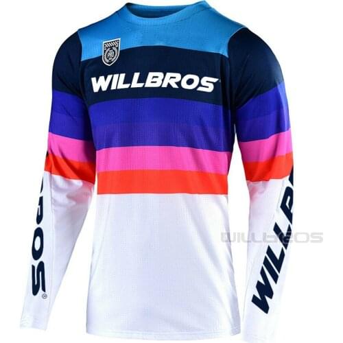 Motorcycle Motocross Summer T-shirt Willbros Mountain Bicycle Offroad Long Sleeve SE Pro Mirage Team Jersey