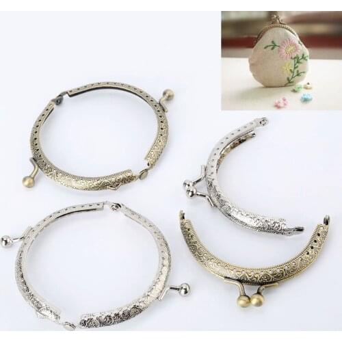 1pc Metal Purse Frame 8.5cm Handmade Fabric DIY The Mouth Gold Package Coin Purs Kiss Clasp Lock
