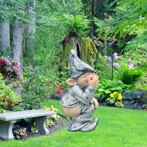 Miniature Dwarf Statue Resin Fun Elf Character Jewelry Display Mold Simulation Funny Dwarf Statue Gardening Garden Decoration
