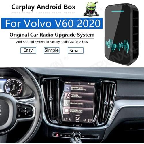 Radio Upgrade Carplay Android Auto Audio For Volvo V60 2020 Apple Wireless AI Box Car Multimedia Player GPS Navi
