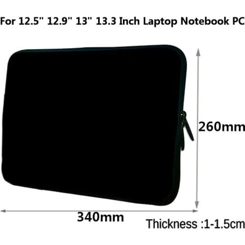 Pure Black Prints Universal 13" 12.9" 12.5" 13.3" Laptop Bags Portable Carry Cover For Lenovo Miix 520 Xiaomi RedmiBook 13 Case