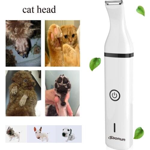 Rechargeable Baorun 3 IN 1 Pet Grooming Machine Cat Dog Hair Trimmer USB Pets Clippers Nail Grinding With Hair trimmer
