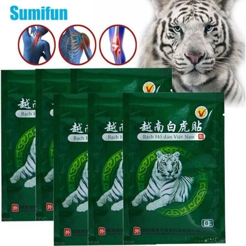 Sumifun 48Pcs Vietnam White Tiger Balm Medical Plasters Chinese Herbal Arthritis Body Joints Pain Relief Capsicum Patches D0965